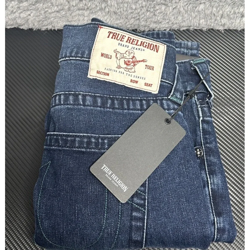 True Religion Rocco Relaxed Skinny Dark High Road Wash Men's Jeans 36x32‎ New